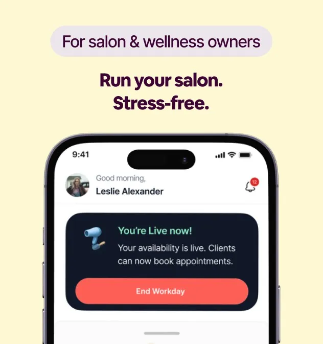 Bukmin salon owner app screenshot